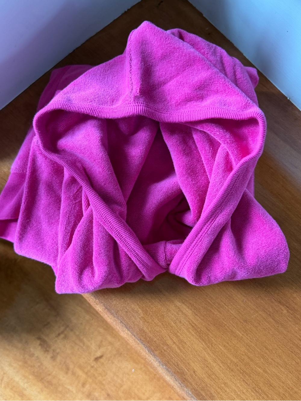 Plush & Lush XL Bright Pink Hooded Sweatshirt - Soft Terry